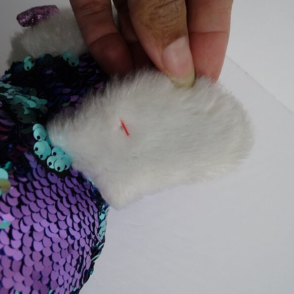 Ty Flippables Moonlight Owl Sequin Purple Green Stuffed Animal Plush Soft Toy 9" - Picture 15 of 16